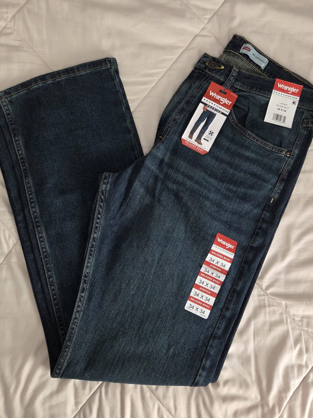 Wrangler Women's Dark Indigo Straight Leg Jeans 34x34